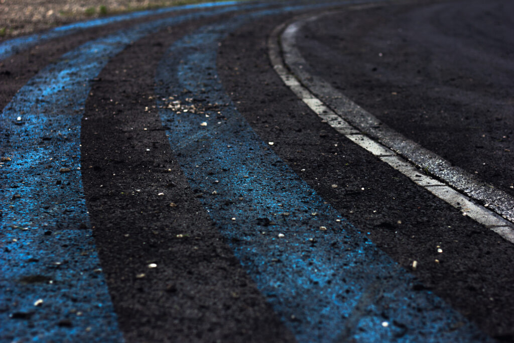 traccia freni formula 1 su circuito