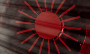 frizione industriale in primo piano rossa con luce