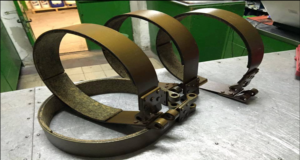 3 freni a nastro su ripiano metallico